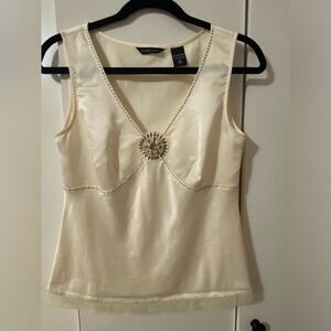 Ivory satin feel top